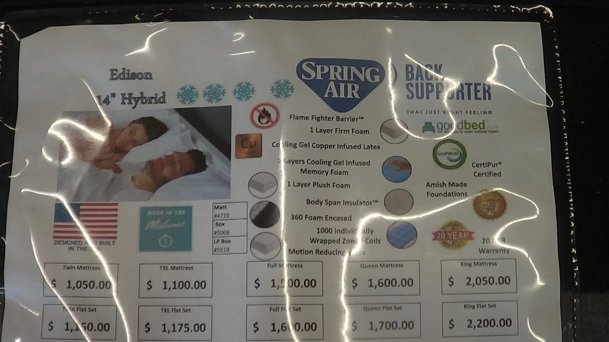 Hybrid 14" Health Rest Smooth Top Plush Edison Nebraska Beds and More