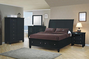 Sandy Beach Bedroom in Black