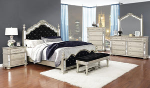 Heidi Bedroom in Metallic Platinum